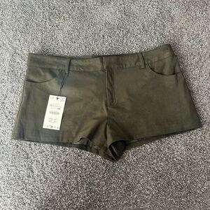 Zara Suede Micro Shorts